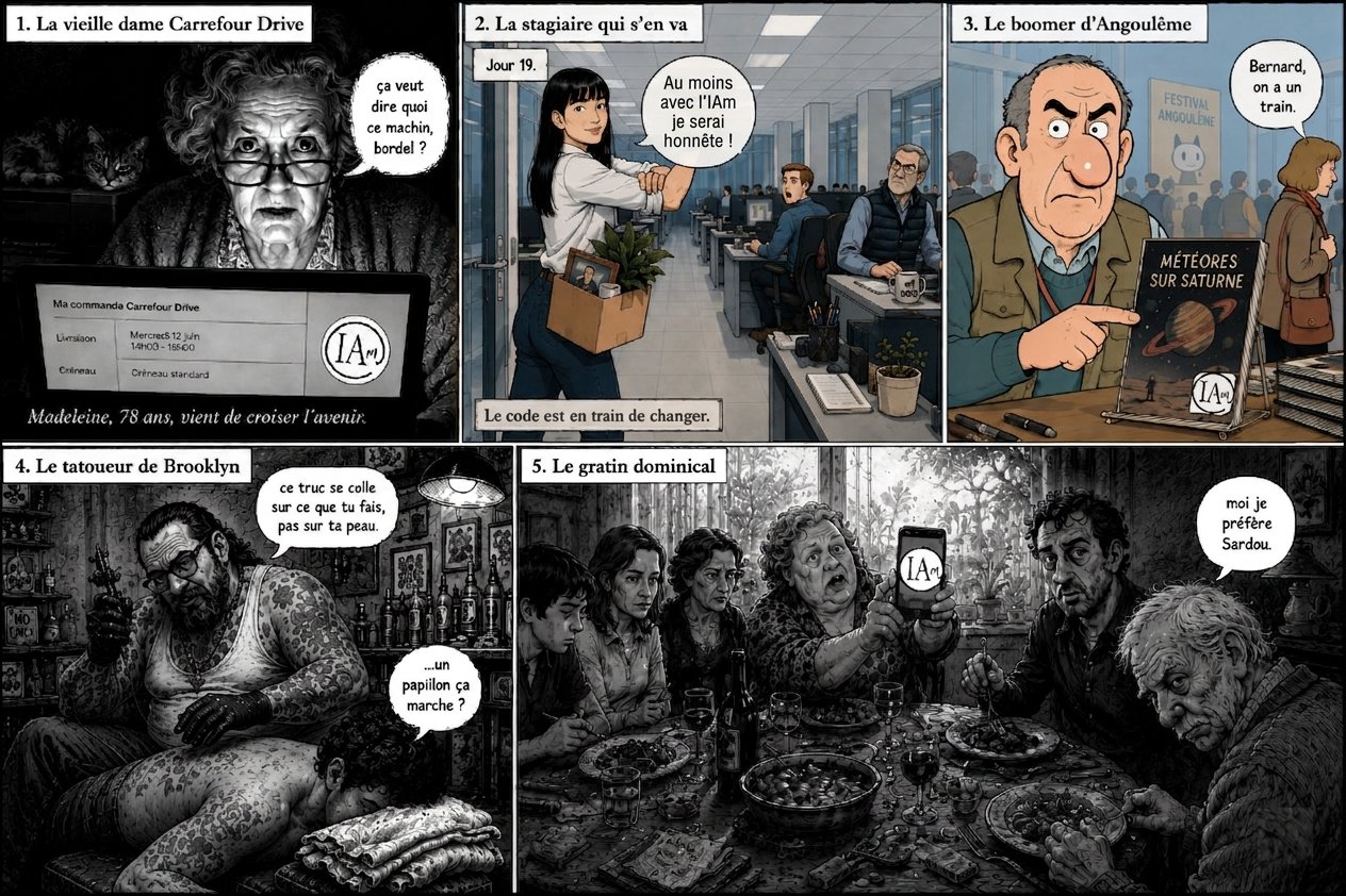IA’m — planche 09 : Témoins — saynètes décalées