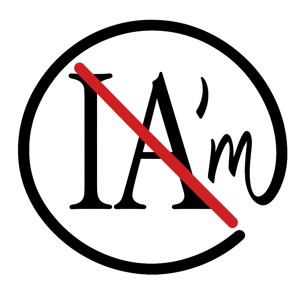Logo IA'm barré, signifiant l'absence d'IA