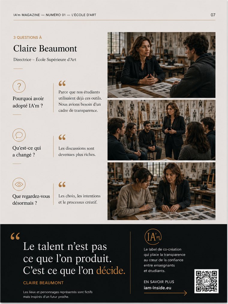Pages intérieures — Numéro 01, entretien avec Claire Beaumont